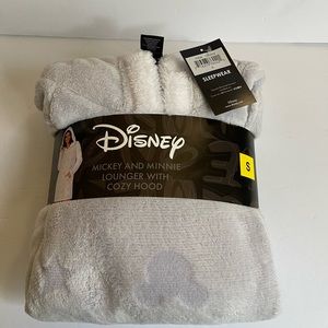 Disney Mickey and Minnie Mouse Lounger with Hood purple Sz small NWT